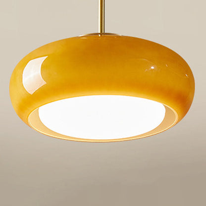 Contemporary Scandinavian Oval Iron Copper Glass 1-light Pendant Light for Bedroom