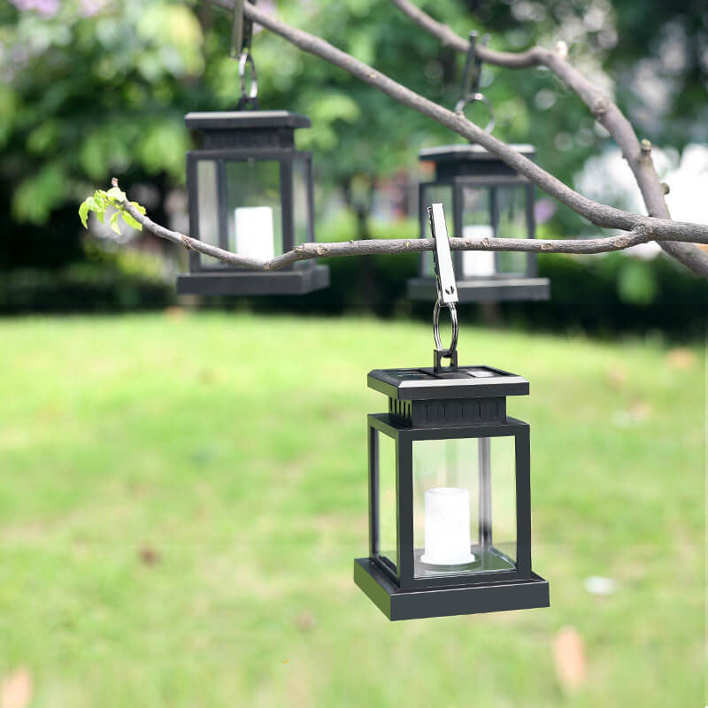 Solar Retro Candle Lantern LED Outdoor Hanging Light Lumendat
