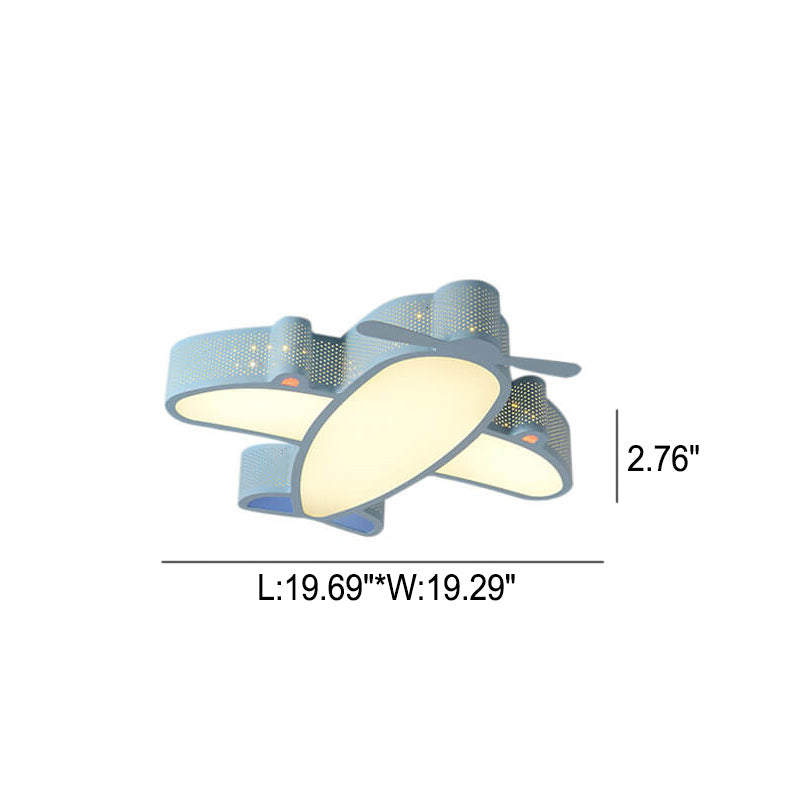 Lumendat Cartoon Creative Luminous Aircraft Design LED Flush Mount Ceiling Light Lumendat