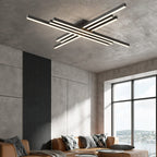 Industrial Aluminum Creative Geometric Line LED Flush Mount Light BulbSquare