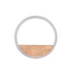 Creative Solid Wood Acrylic Storage Decoration Round LED Wall Sconce Lamp Lumendat
