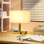 Modern Minimalist Rectangular Cloth Iron 1-Light Table Lamp For Living Room Lumendat
