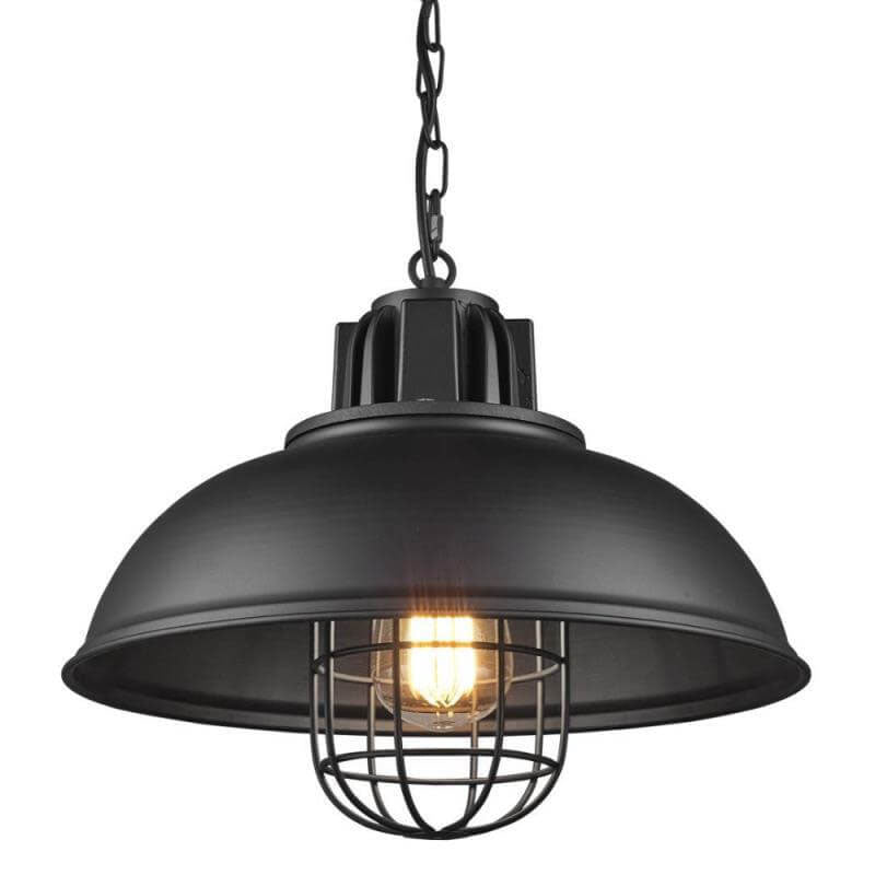 Vintage Industrial Iron Pot Lid Dome 1-light Pendant Light BulbSquare
