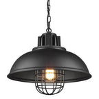 Vintage Industrial Iron Pot Lid Dome 1-light Pendant Light BulbSquare