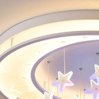 Modern Creative Star Hanging Round LED Flush Mount Ceiling Light
