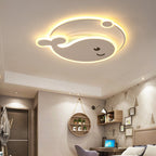 Creative Cartoon Dolphin Moon LED Kids Flush Mount Ceiling Light