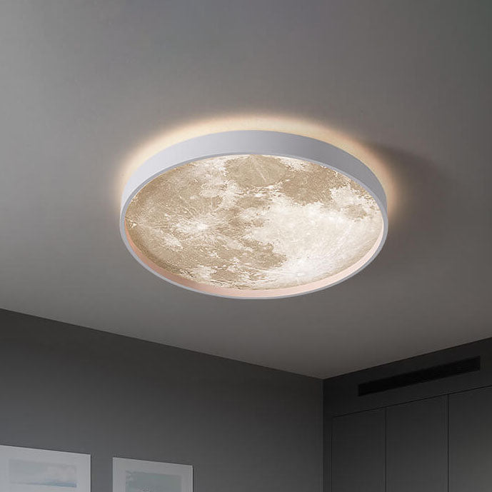 Nordic Creative Moon Round LED Flush Mount Ceiling Light BulbSquare