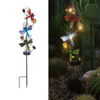 Solar Iron Hummingbird Butterfly Dragonfly Garden Lawn Landscape Light Lumendat