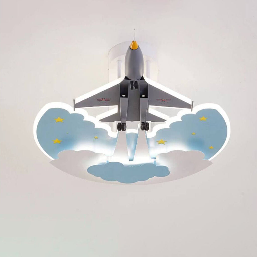 Lumendat Creative Kids Cartoon Aircraft Dimmable Acrylic LED Flush Mount Ceiling Light Lumendat