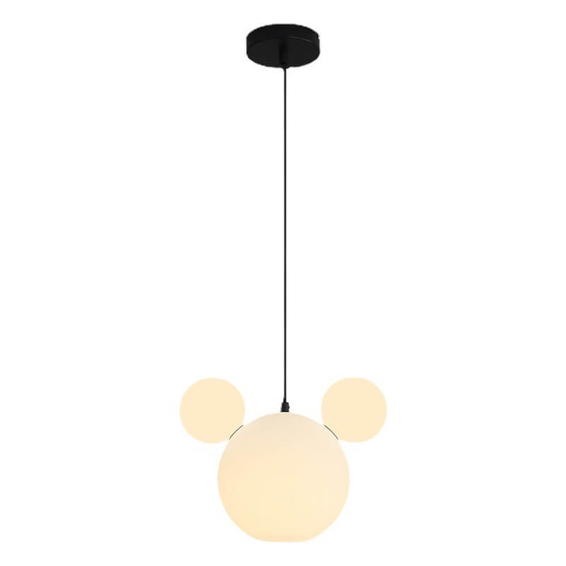Lumendat Modern Minimalist Milk White PE Mouse 3-Light Kids Chandelier Lumendat