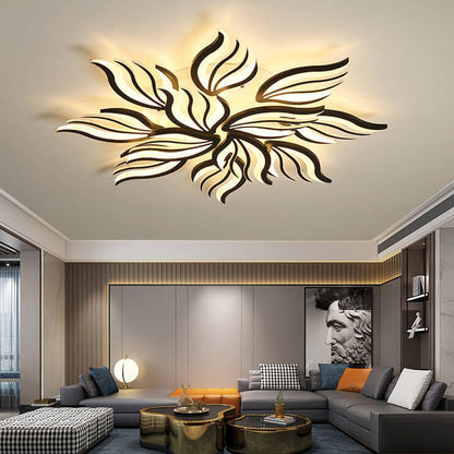 Modern Creative Personality Acrylic Flower Shape LED Semi-flush Mount Ceiling Light
