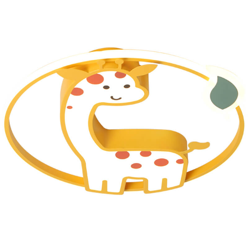 Lumendat Childlike Cute Cartoon Giraffe Design LED Flush Mount Light Lumendat