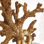 Modern Art Deco Linen Resin Crystal Coral Base 1-Light Table Lamp For Bedroom Lumendat