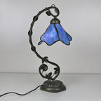 Tiffany Simple Flower Petal Resin Stained Glass 1-Light Table Lamp Lumendat