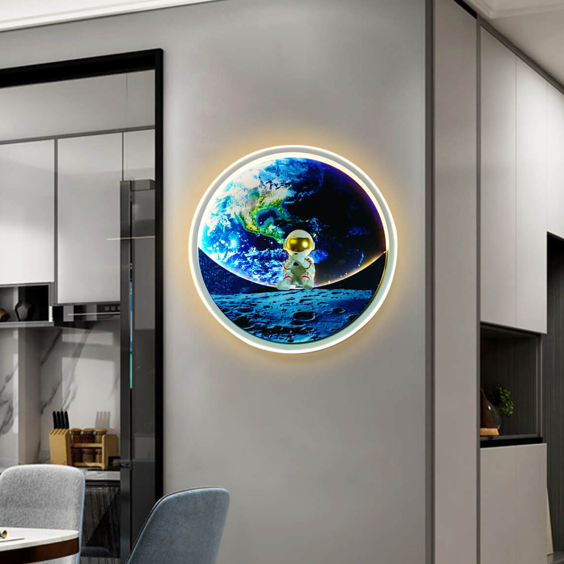 Lumendat Modern Creative Children's Wrought Iron Imitation Moon LED Wall Sconce Lamp Lumendat