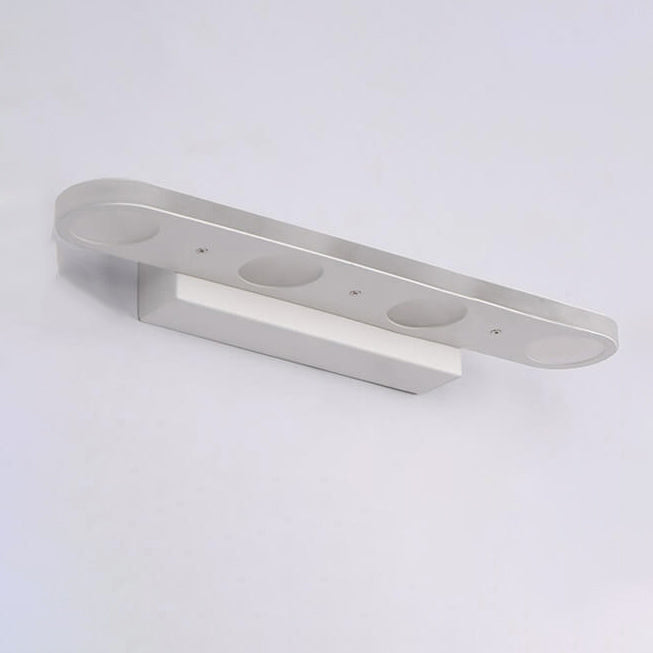 Modern Simple White Long Oval Acrylic Vanity Light 4/6 Light Wall Sconce Lamp Lumendat