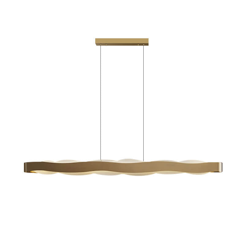 Modern Luxury Stainless Steel Long Bar Acrylic LED Chandelier BulbSquare