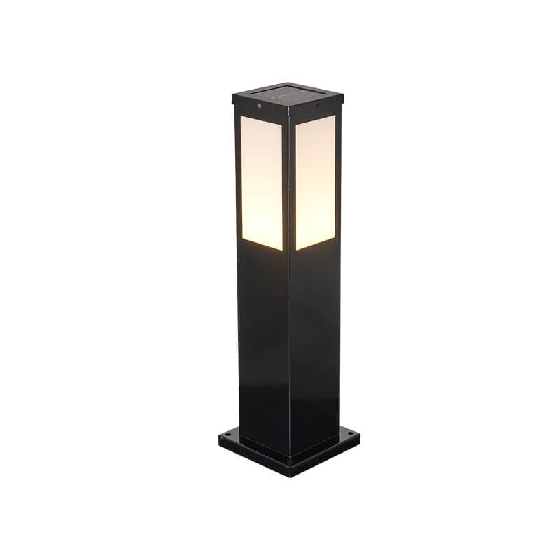 Modern Solar Lawn Square Column Outdoor Waterproof Path Lamp Lumendat
