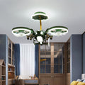 Lumendat Modern Children's Helicopter Hardware Acrylic LED Semi-Flush Mount Ceiling Fan Light Lumendat