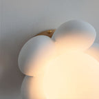 Modern Creative Flowers Shape Glass Ceramic 1-Light Kids Wall Sconce Lamp Lumendat