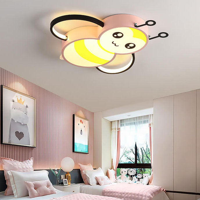 Lumendat Cartoon Creative Bees Acrylic Iron LED Flush Mount Ceiling Light Lumendat
