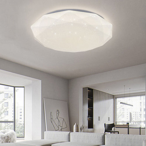 Modern Simplicity Full Sky Star Diamond Shape LED Flush Mount Ceiling Light for Living Room