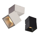 Modern Pure Black White Foldable LED Semi-flush Mount Light