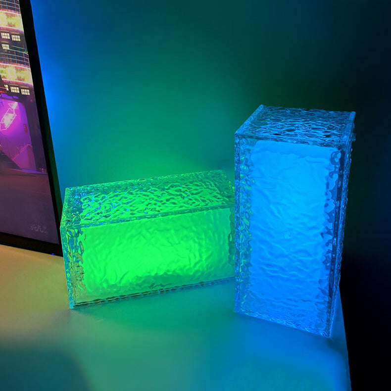 Creative Ice Cube Acrylic RGB LED Decorative Table Lamp Lumendat