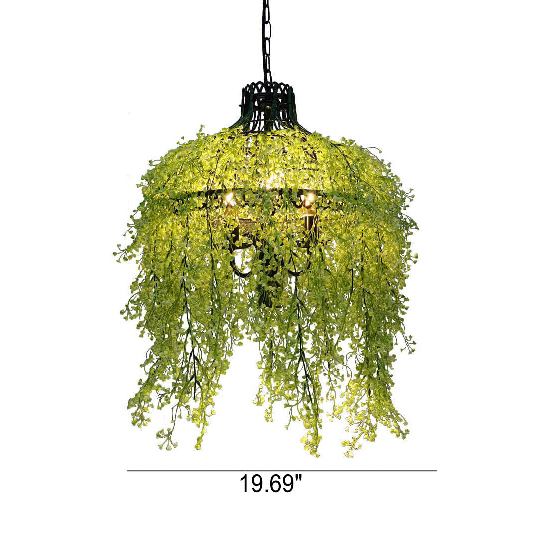 Creative Plant Vine 3-light Chandelier – Botanical Lobelia & Willow Designs