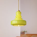Modern Colorful Glass Gourd Shade 1-light Pendant Light BulbSquare