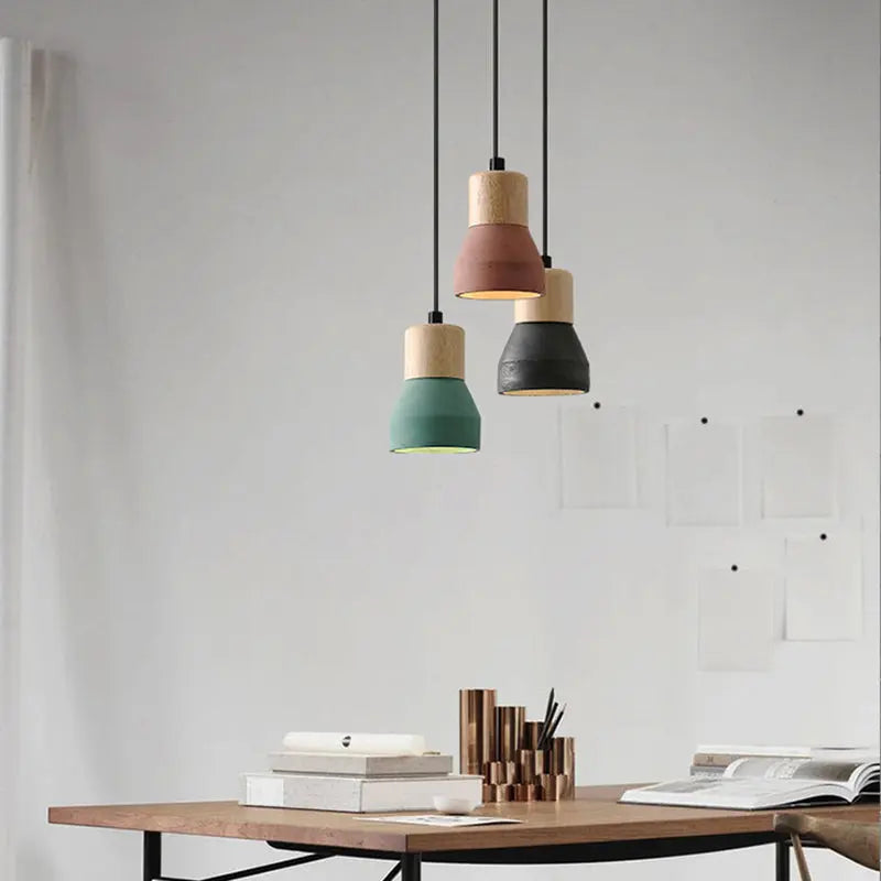 Nordic Cement Tapered 1-light Mini LED Pendant Light BulbSquare