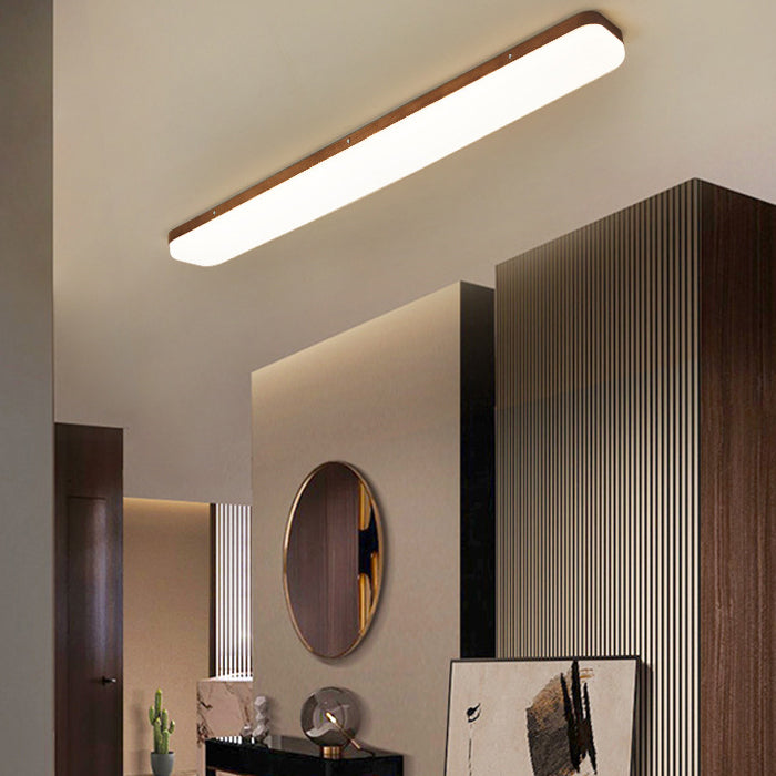 Modern Minimalist Rectangle Iron Acrylic LED Flush Mount Ceiling Light for Living Room