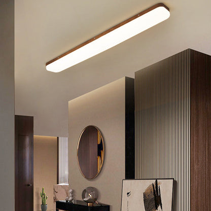 Modern Minimalist Rectangle Iron Acrylic LED Flush Mount Ceiling Light for Living Room