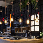 Modern Vintage Industrial Twine Iron 1-light Pendant Light BulbSquare
