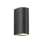 Modern Simple Outdoor Waterproof Aluminum Glass Cylinder 2-Light Wall Sconce Lamp