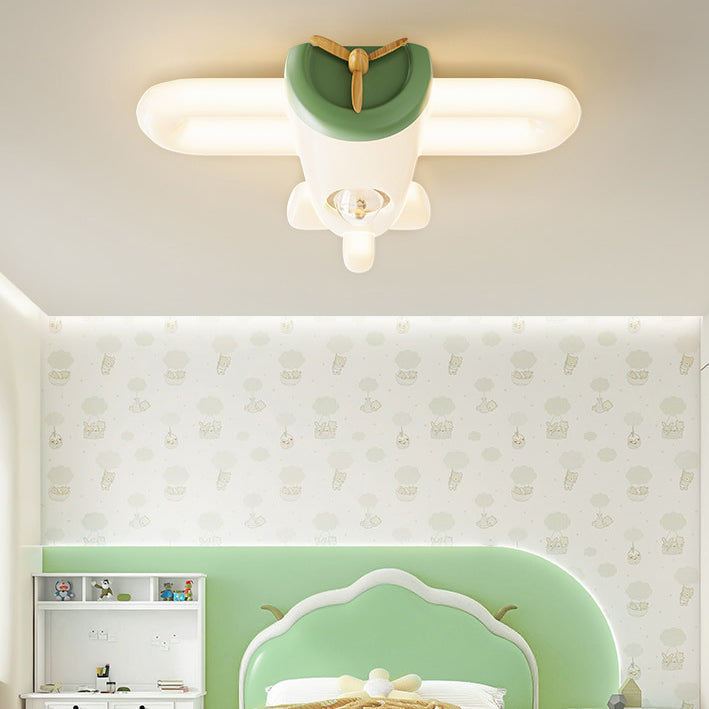 Lumendat Modern Simplicity Kids Iron PE Plane LED Flush Mount Ceiling Light For Bedroom Lumendat