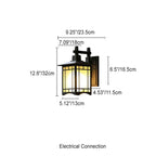 Modern Waterproof Solar Aluminum Chinese Pavilion Shape 1-Light Wall Sconce Lamp Lumendat
