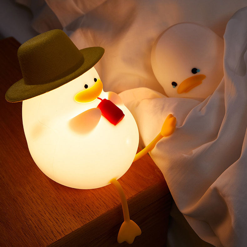 Creative Cartoon Silicone Duck Pat LED Night Light Table Lamp Lumendat