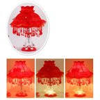 European Style Wedding Fabric Glass 1-Light Table Lamp Lumendat