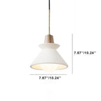 Nordic Minimalist White Cement 1-light Tapered Pendant Light Lumendat