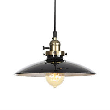 Industrial Iron Multicolor Bowl 1-light Pendant Light BulbSquare