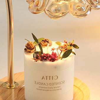 Modern Creative Simple Solid Wood Lily Of The Valley 1-Light Melting Wax Table Lamp Lumendat