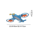 Lumendat Contemporary Creative Acrylic Hardware Cartoon Aircraft Blue LED Kids Flush Mount Ceiling Light For Bedroom Lumendat