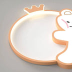 Lumendat Modern Cute Children's Bear Iron Acrylic Eye Protection LED Flush Mount Ceiling Light Lumendat