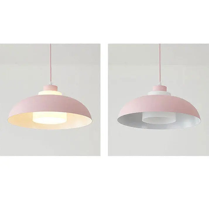 Modern Solid Color Macaron Acrylic Aluminum 1-light Pendant Light BulbSquare