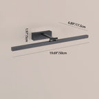 Modern Minimalist Long Iron Aluminum PC LED Vanity Light Wall Sconce Lamp For Bathroom