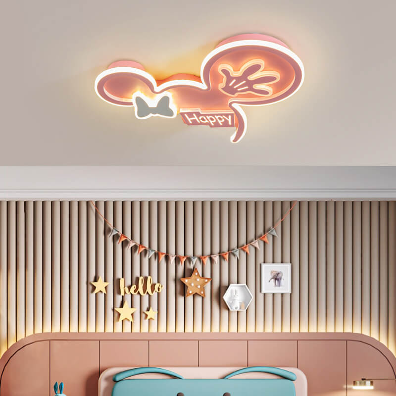 Lumendat Cartoon Creative Minnie LED Kids Flush Mount Ceiling Light Lumendat