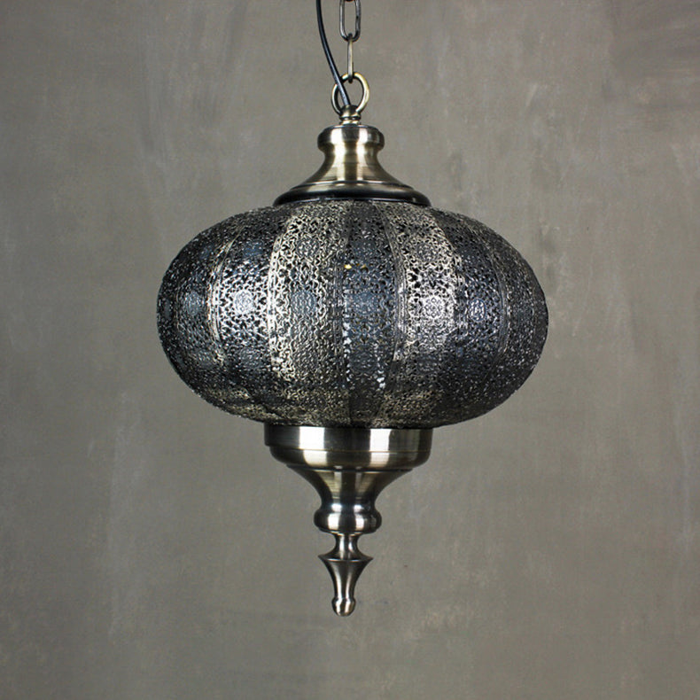 Traditional Colonial Lantern Iron 1-light Pendant Light for Living Room