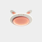 Lumendat Modern Simplicity Kids Iron Acrylic Rabbit Round LED Flush Mount Ceiling Light For Bedroom Lumendat