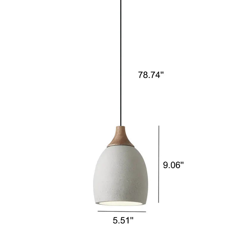 Minimalist Cement Dome 1-light Pendant Light BulbSquare